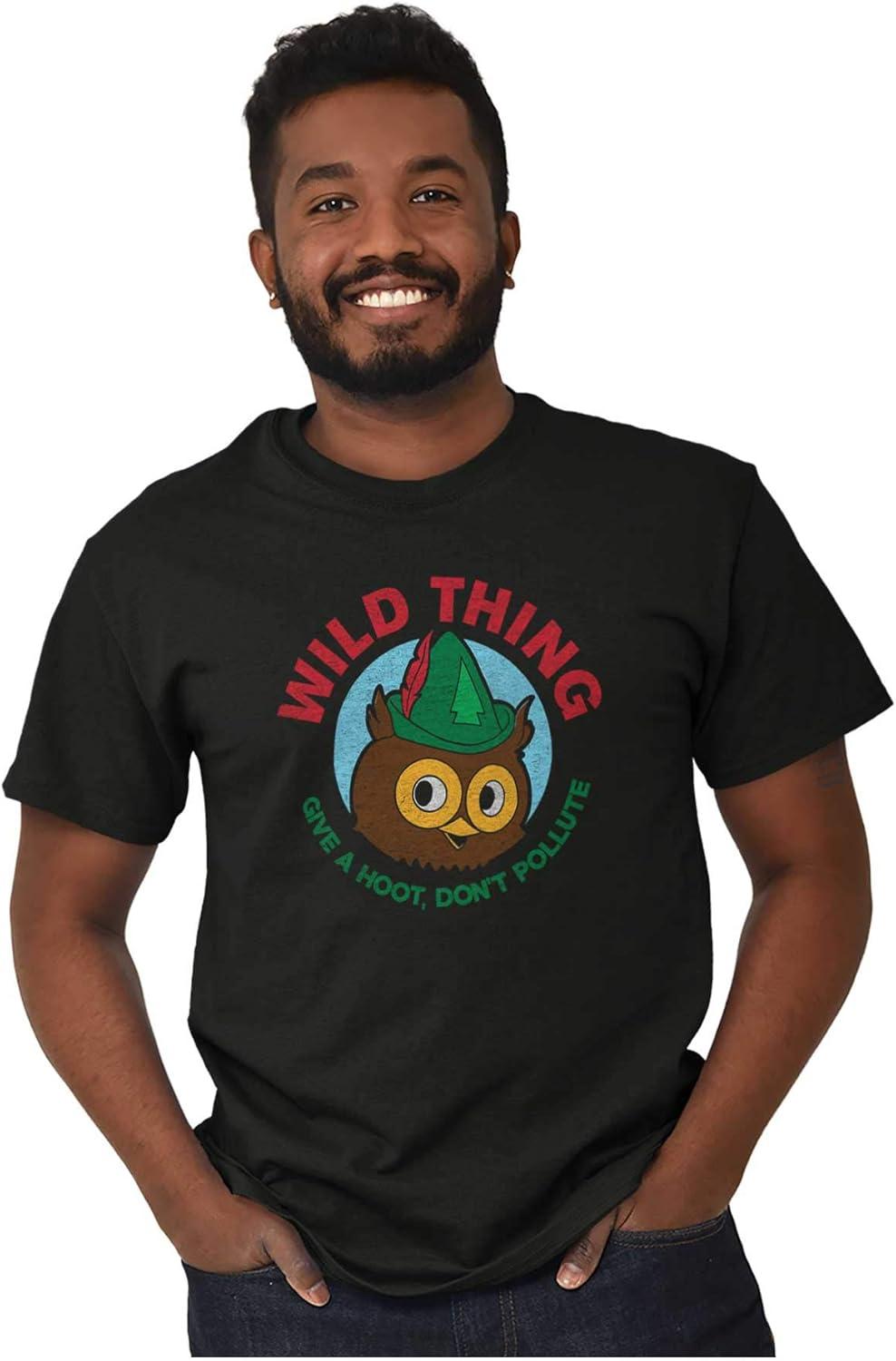 imageWoodsy Owl Wild Thing Dont Pollute Graphic T Shirt Men or WomenBlack