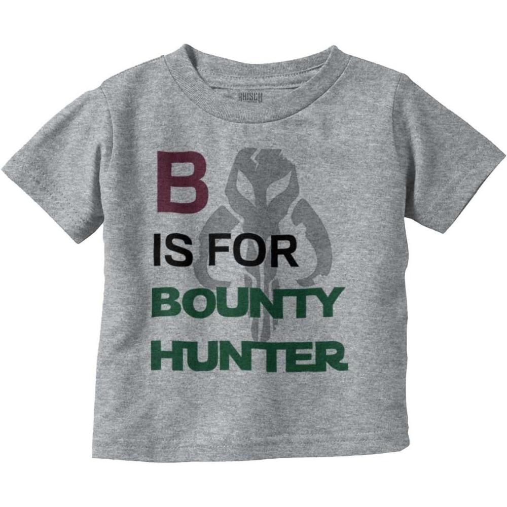 imageB is for Bounty Hunter Dark Galaxy Toddler Boy Girl T ShirtHeather