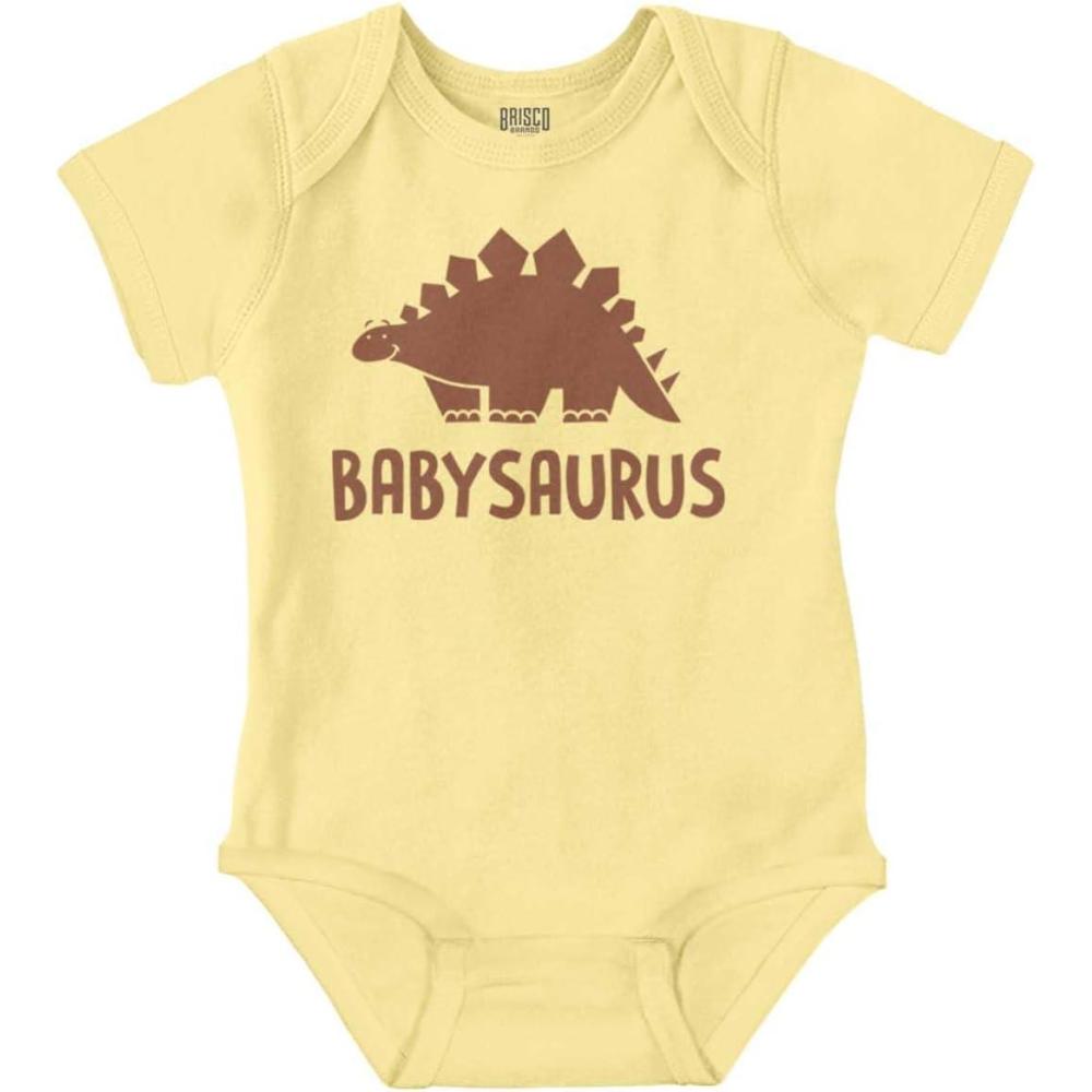 imageBrisco Brands Babysaurus Adorable Little Dinosaur Baby Bodysuit Jumper BoysBanana