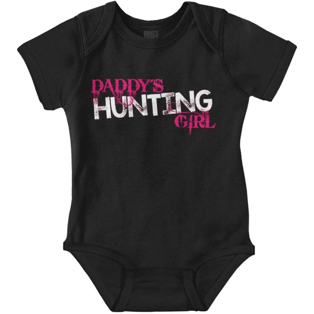 imageBrisco Brands Cute Daddys Hunting Girl Daughter Baby Bodysuit Jumper GirlsBlack