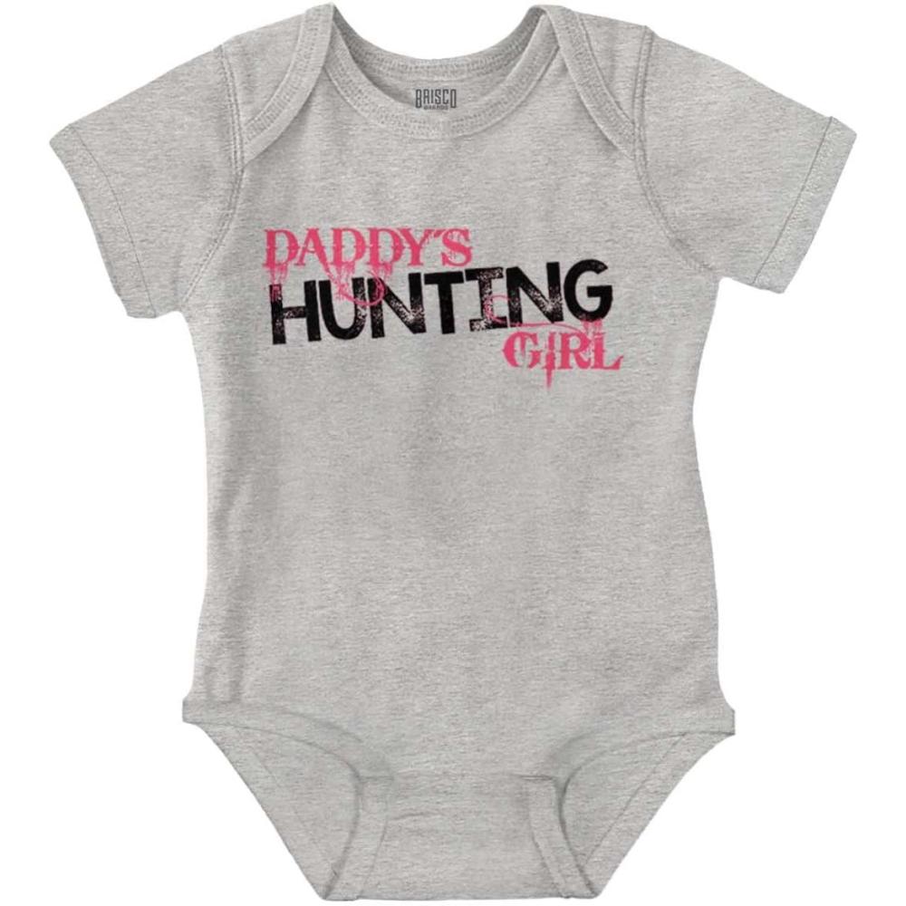 imageBrisco Brands Cute Daddys Hunting Girl Daughter Baby Bodysuit Jumper GirlsHeather