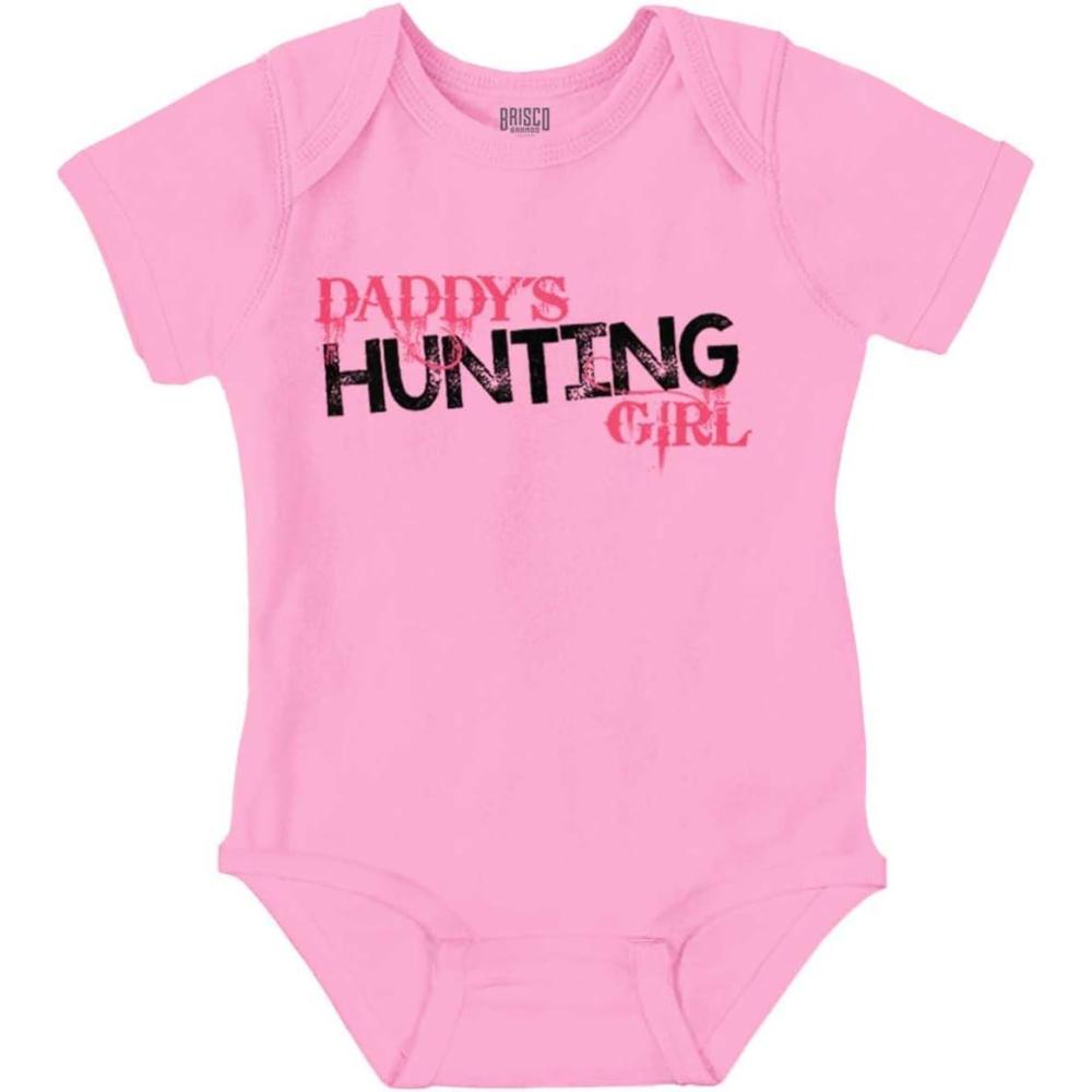 imageBrisco Brands Cute Daddys Hunting Girl Daughter Baby Bodysuit Jumper GirlsPink