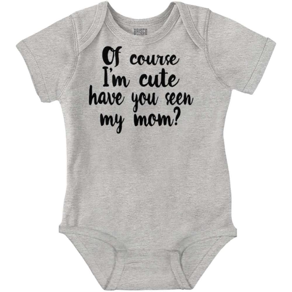 imageBrisco Brands Cute Like Mom New Daughter Adorable Baby Bodysuit Jumper GirlsHeather