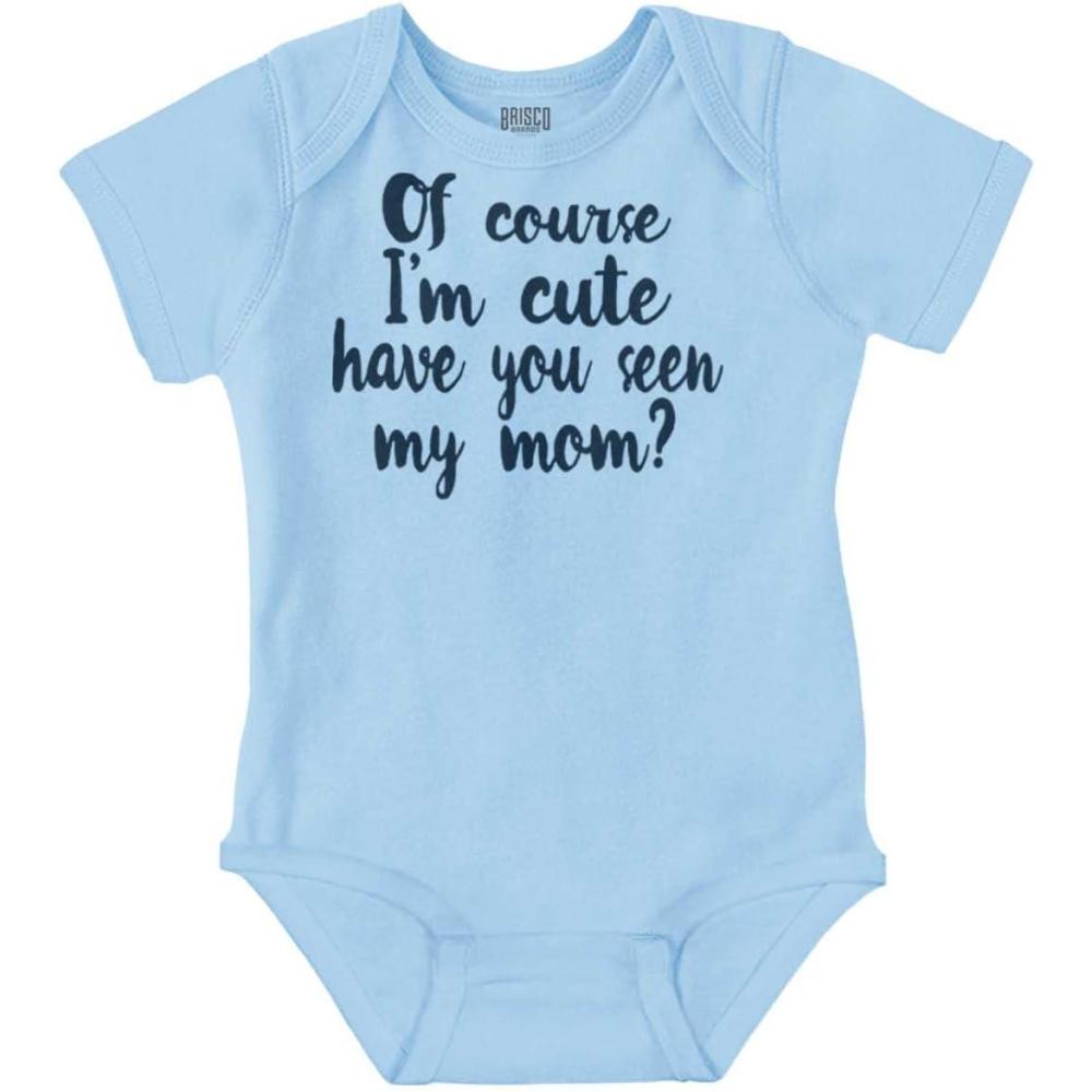 imageBrisco Brands Cute Like Mom New Daughter Adorable Baby Bodysuit Jumper GirlsLight Blue