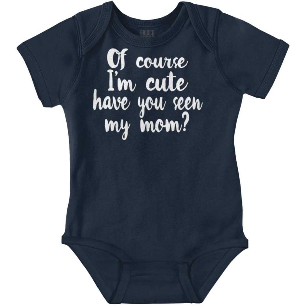 imageBrisco Brands Cute Like Mom New Daughter Adorable Baby Bodysuit Jumper GirlsNavy