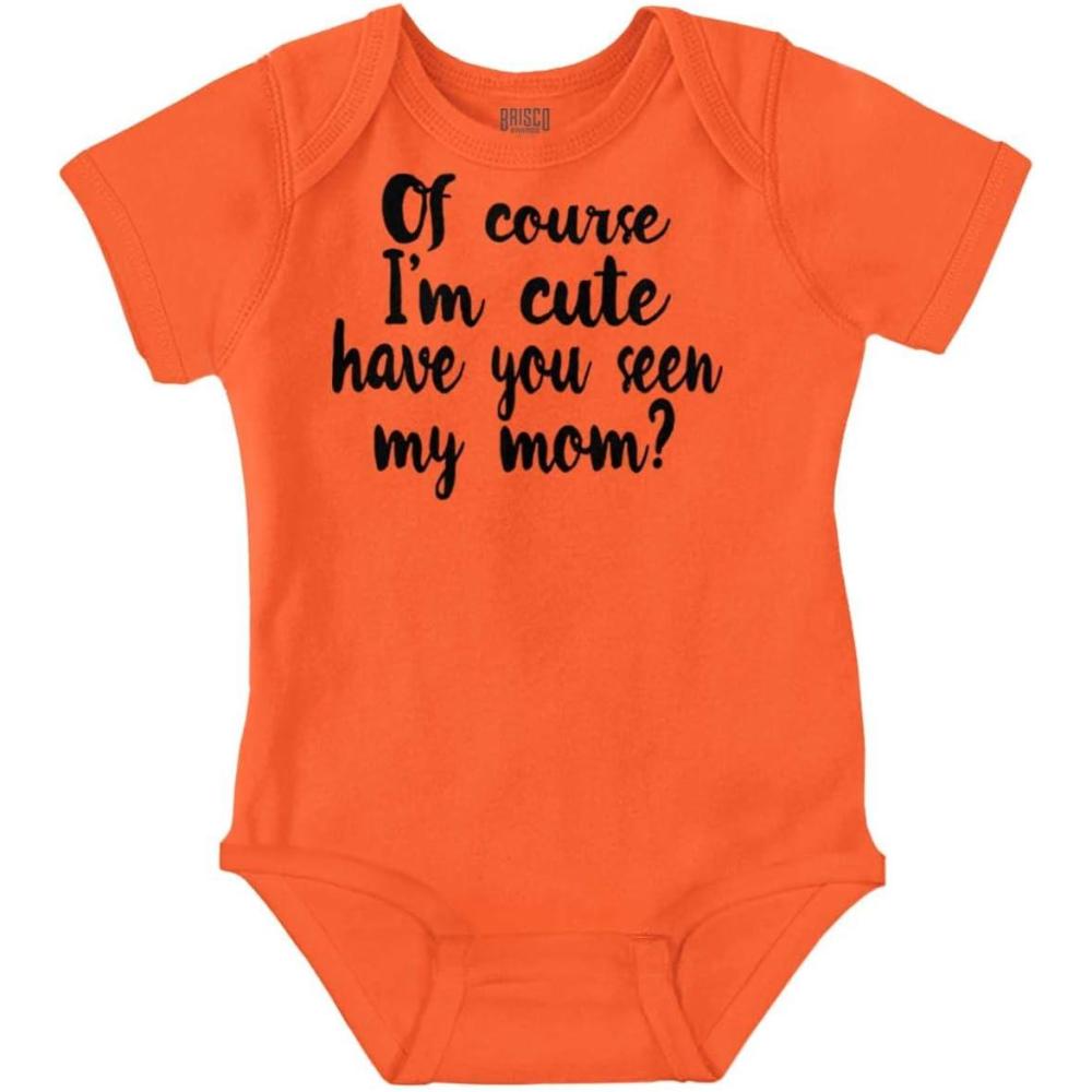 imageBrisco Brands Cute Like Mom New Daughter Adorable Baby Bodysuit Jumper GirlsOrange