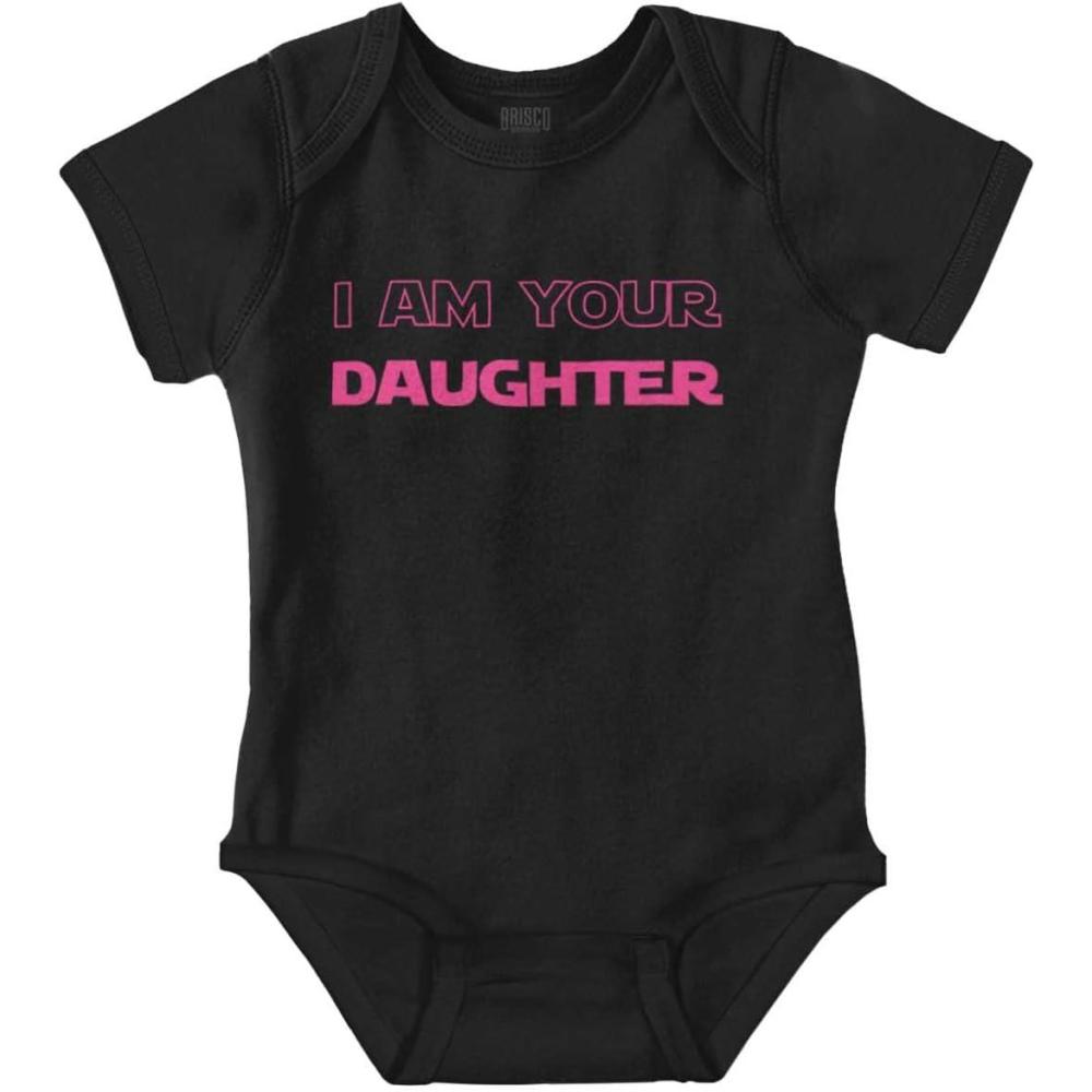 imageBrisco Brands Dark Lord I Am Your Daughter Galaxy Baby Bodysuit Jumper GirlsBlack
