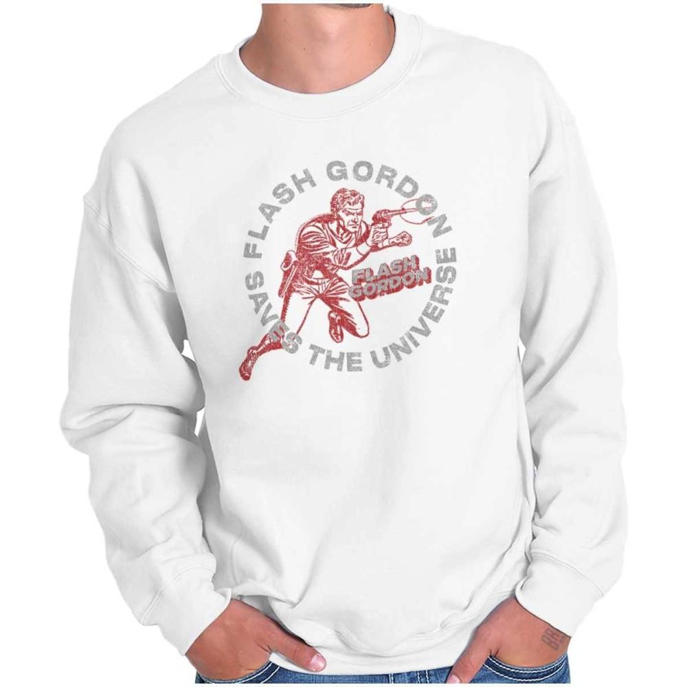 imageBrisco Brands Flash Gordon Superhero Comic Book Sweatshirt for Men or WomenWhite