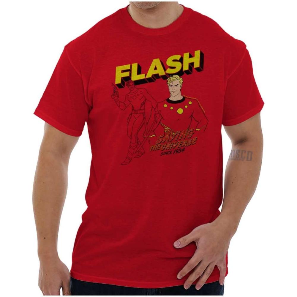 imageBrisco Brands Flash Gordon Superhero Comic Strip Graphic T Shirt Men or WomenRed