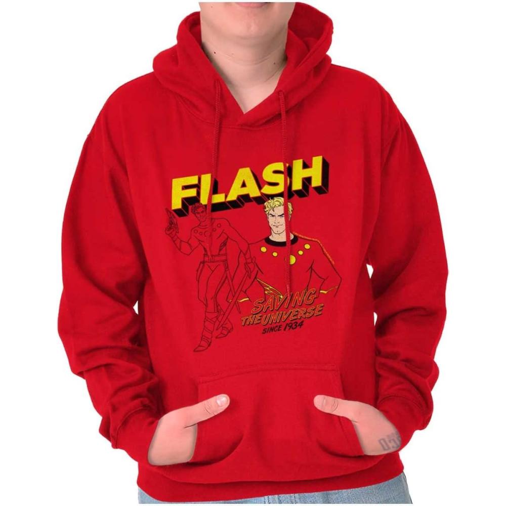 imageBrisco Brands Flash Gordon Superhero Comic Strip Hoodie Sweatshirt Women MenRed