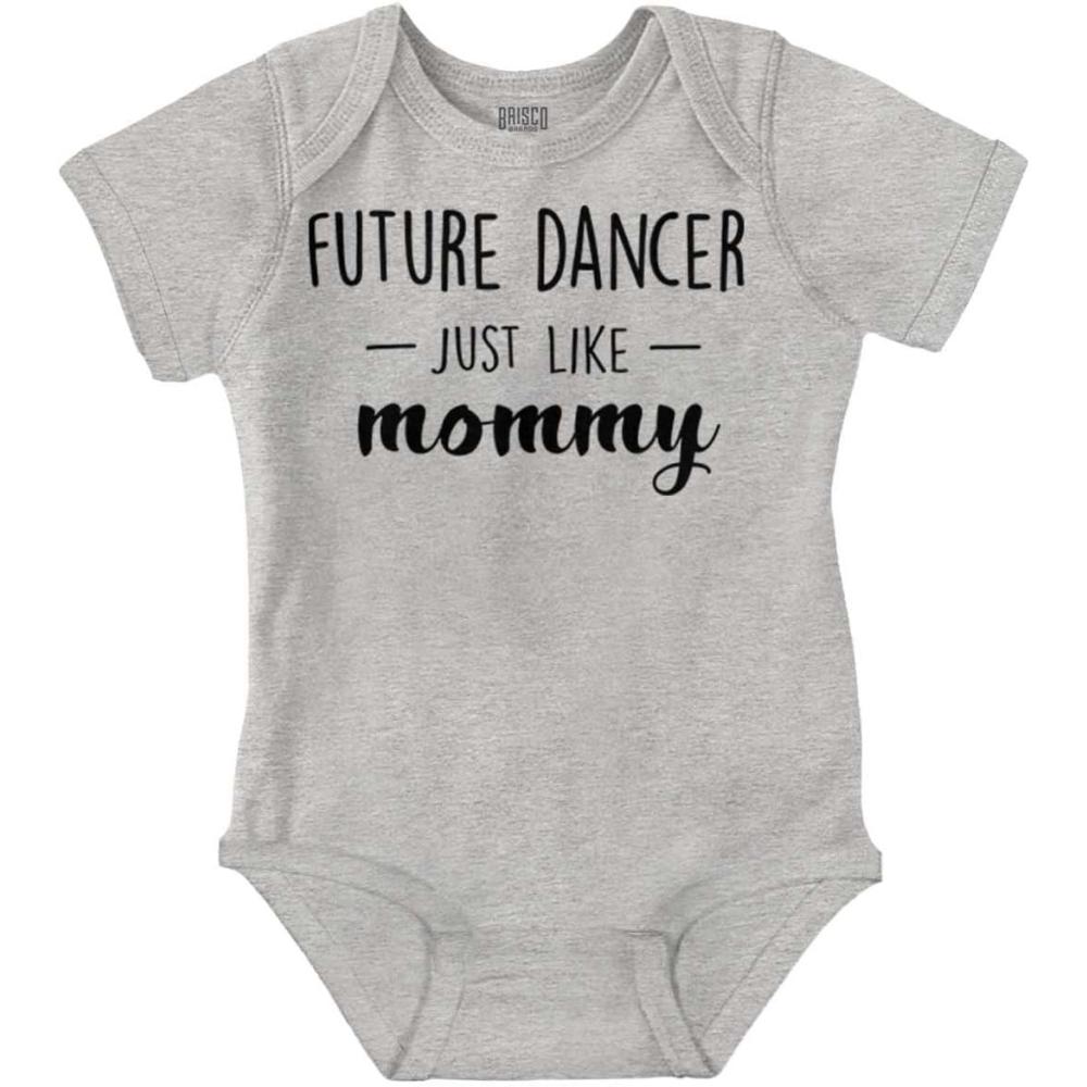 imageBrisco Brands Future Dancer Like Mommy Daughter Baby Bodysuit Jumper GirlsHeather