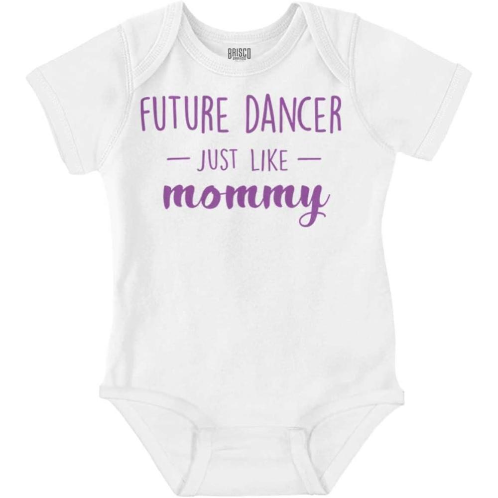 imageBrisco Brands Future Dancer Like Mommy Daughter Baby Bodysuit Jumper GirlsWhite