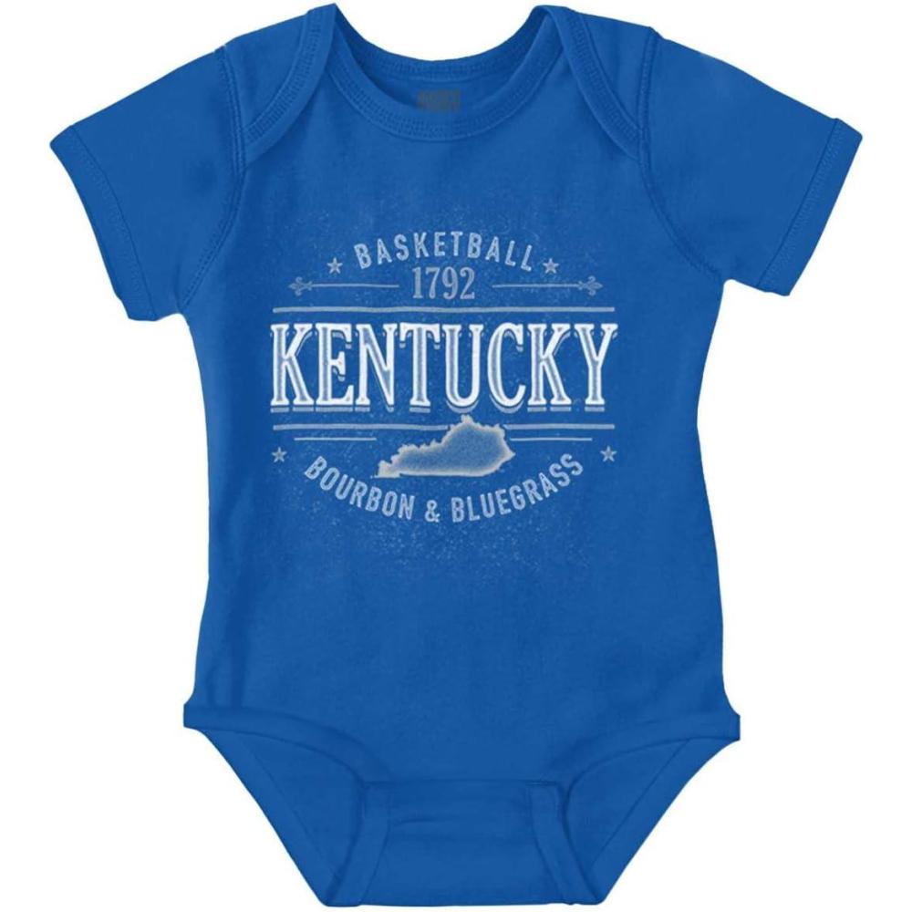imageBrisco Brands Kentucky Favorites Bourbon Bluegrass Baby Romper Boys or GirlsRoyal