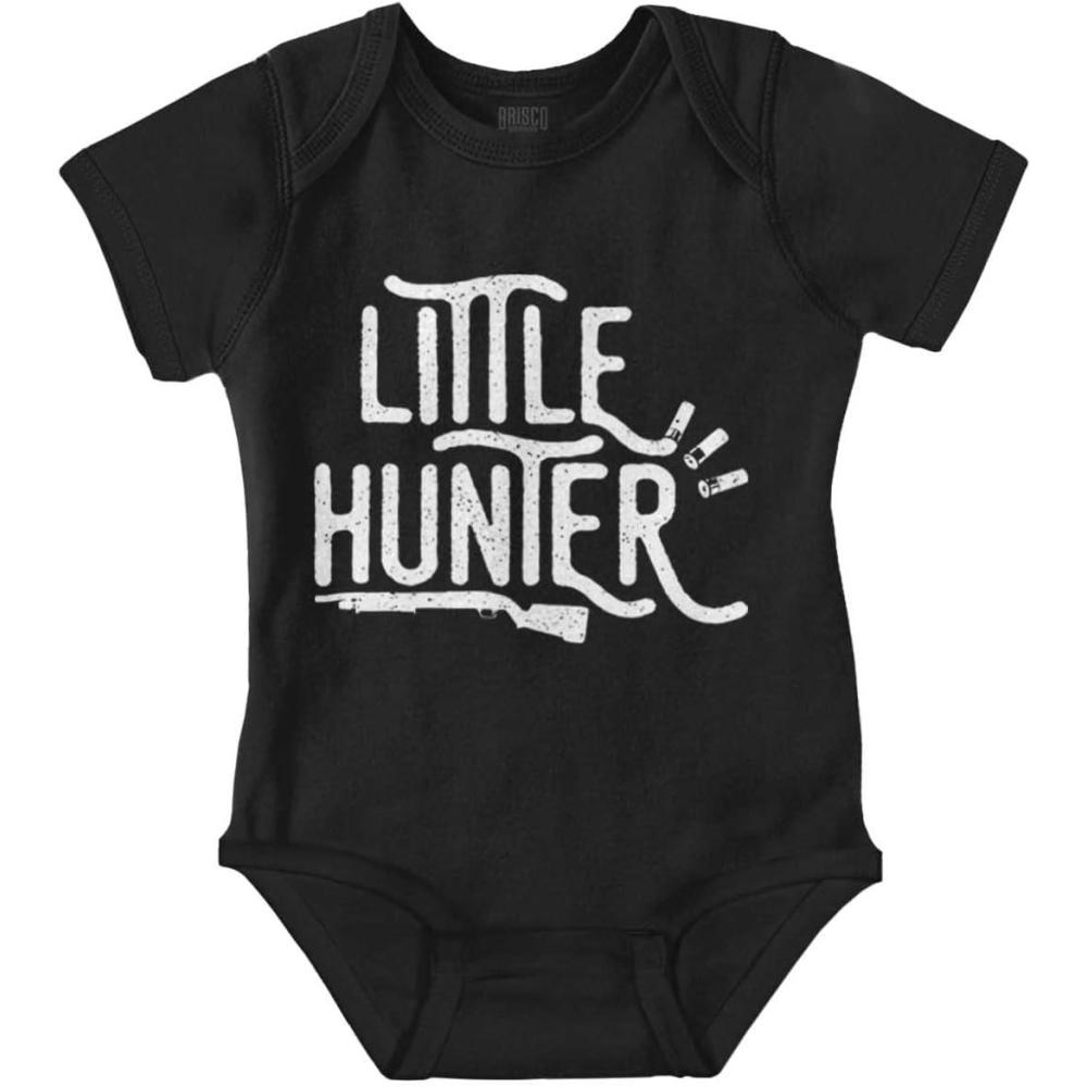 imageBrisco Brands Little Hunter Cute Kiddos Hunting Baby Romper Boys or GirlsBlack