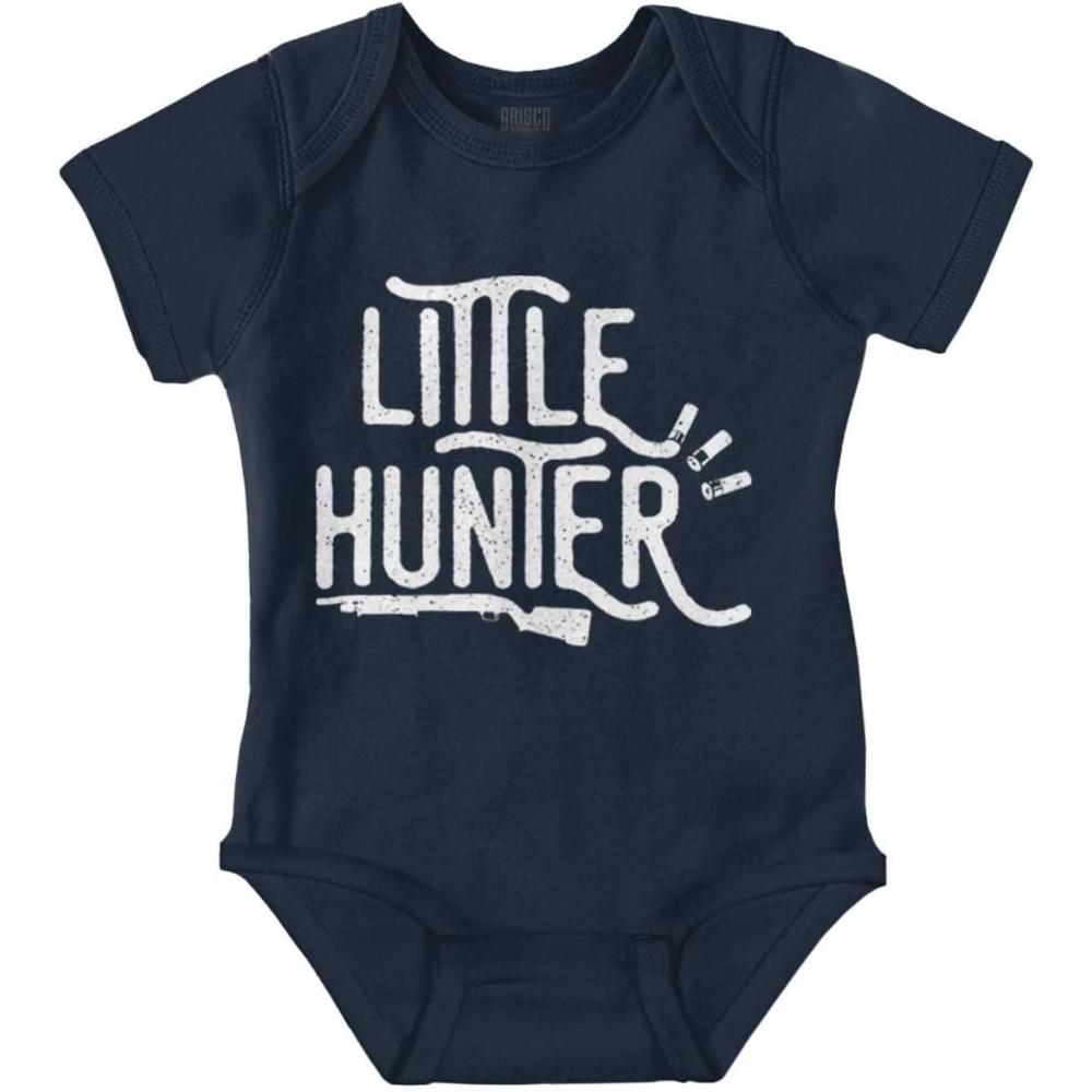 imageBrisco Brands Little Hunter Cute Kiddos Hunting Baby Romper Boys or GirlsNavy