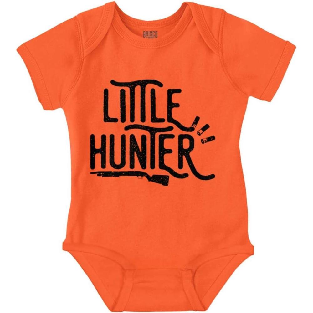 imageBrisco Brands Little Hunter Cute Kiddos Hunting Baby Romper Boys or GirlsOrange