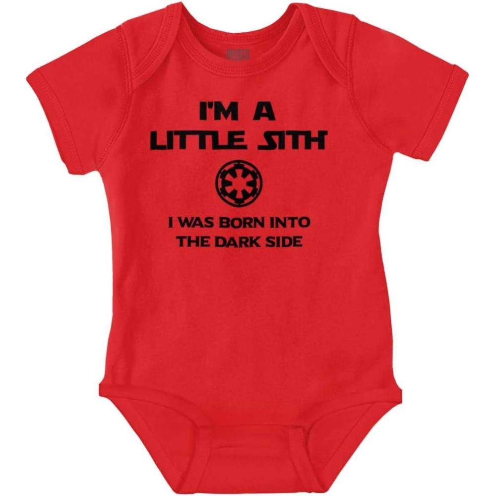 imageBrisco Brands Little Space Dark Galaxy Baby Baby Romper Boys or GirlsRed