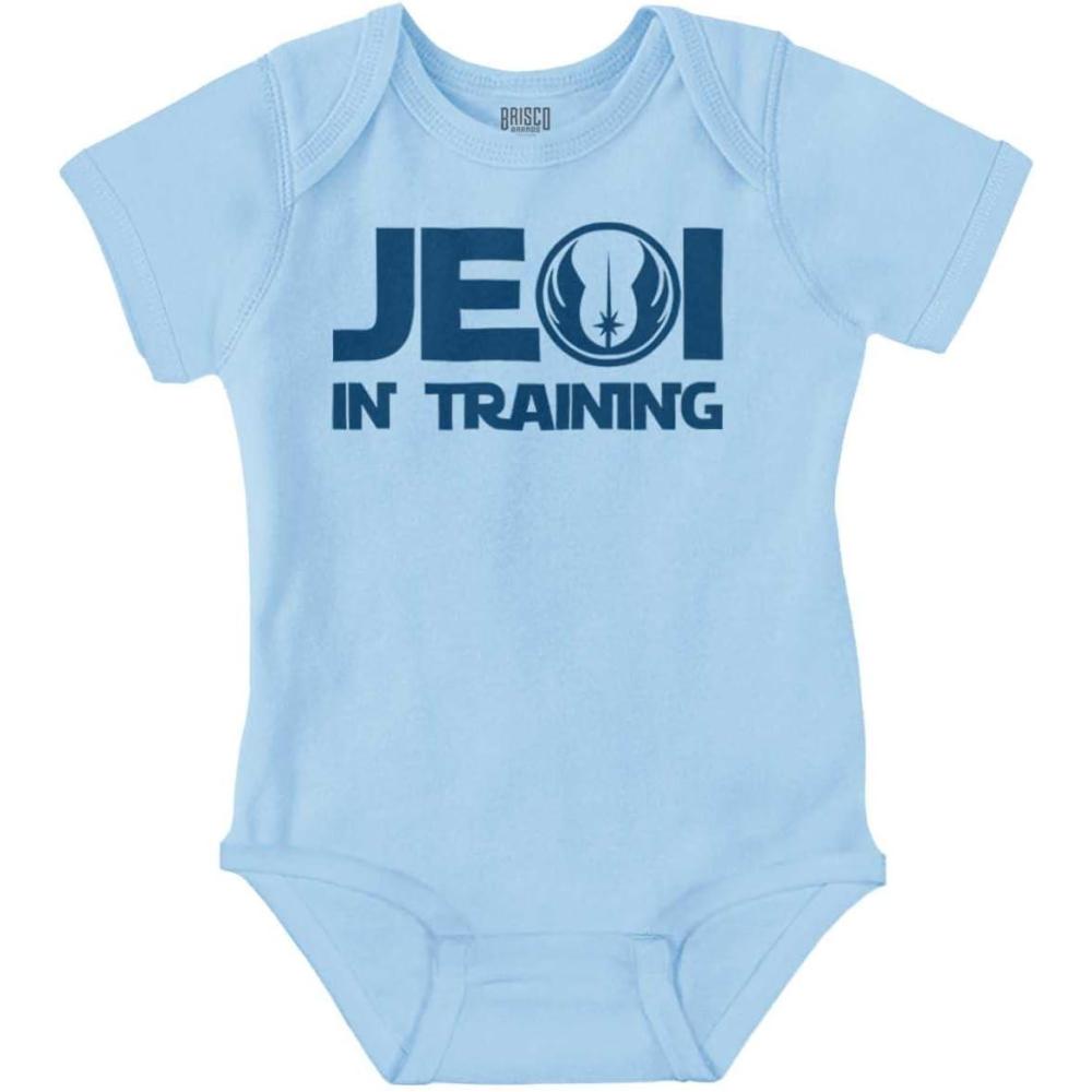 imageBrisco Brands Master Galaxy Nerdy Geeky Baby Romper Boys or GirlsLight Blue
