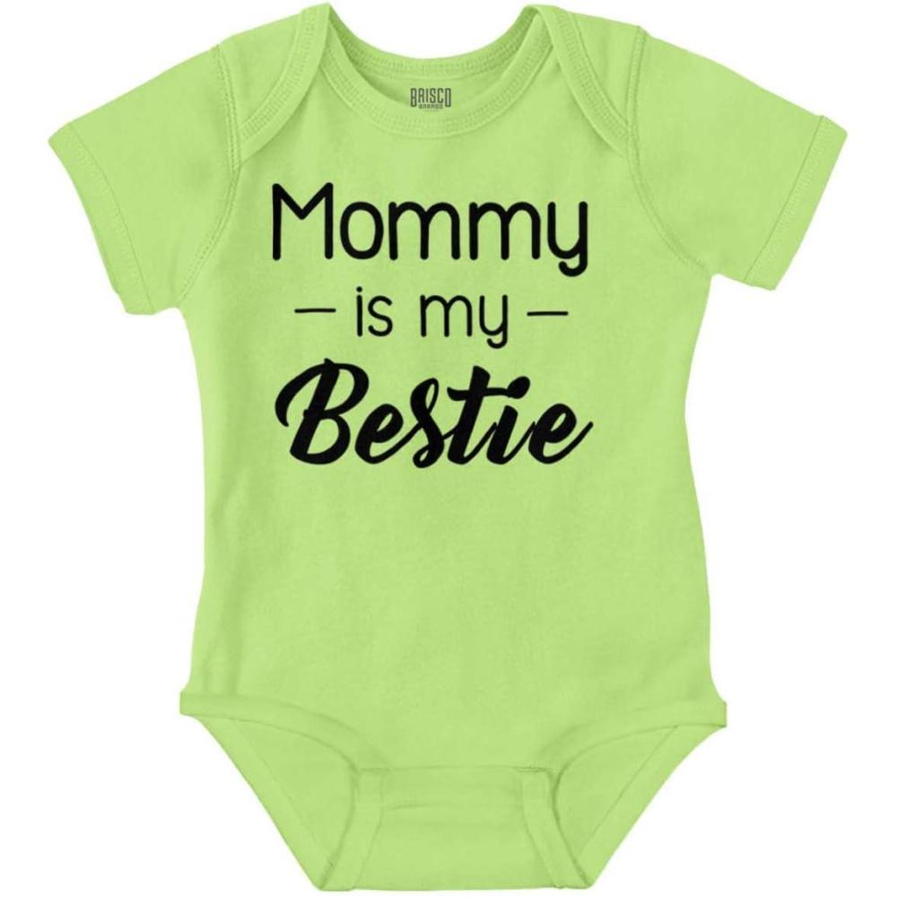 imageBrisco Brands Mommy is my Bestie Cute Daughter Baby Bodysuit Jumper GirlsKey Lime