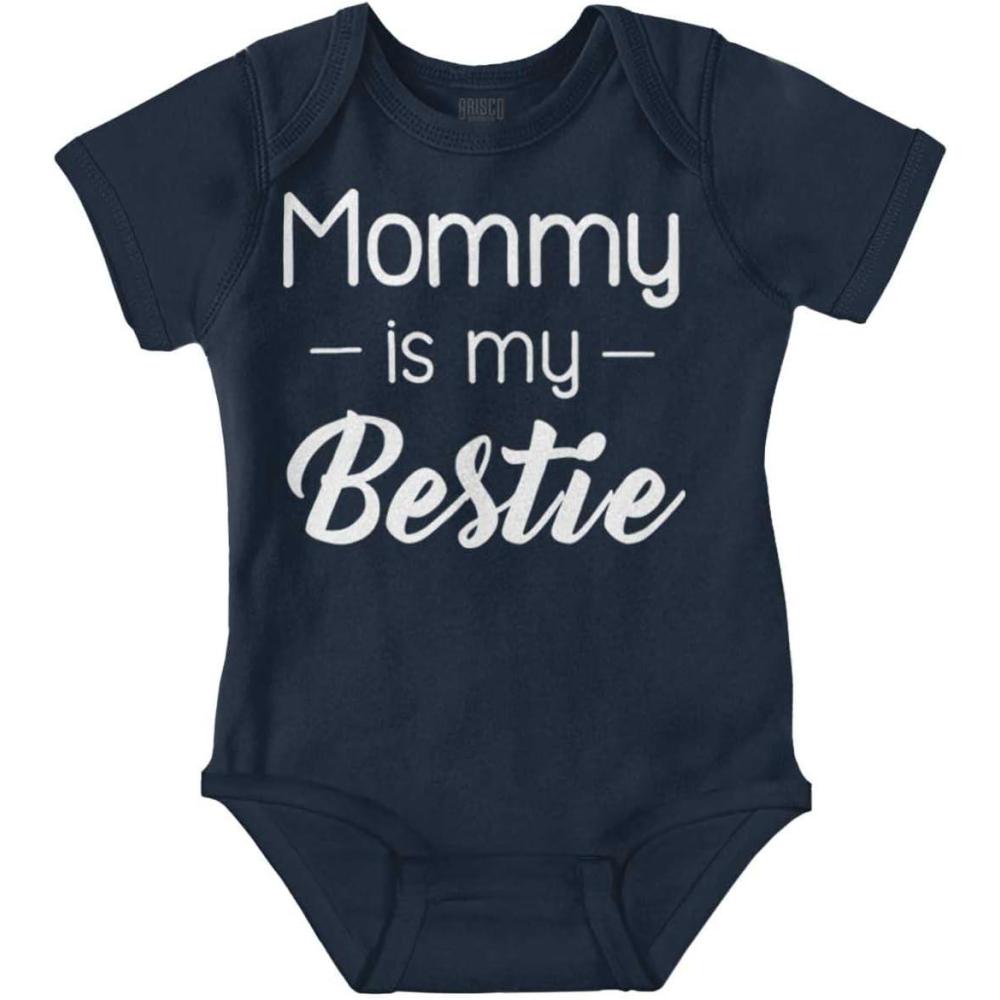 imageBrisco Brands Mommy is my Bestie Cute Daughter Baby Bodysuit Jumper GirlsNavy