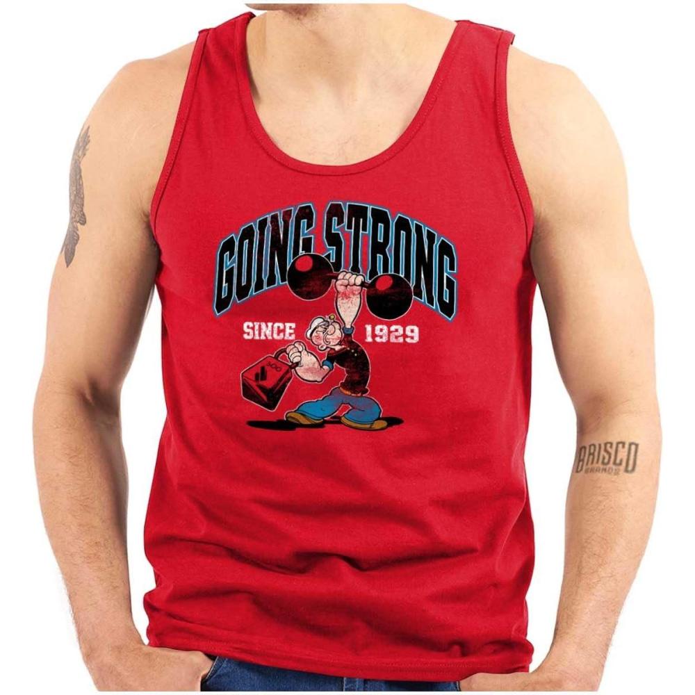 imageBrisco Brands Popeye Going Strong Since 1929 Gym Tank Top T Shirts Men WomenRed
