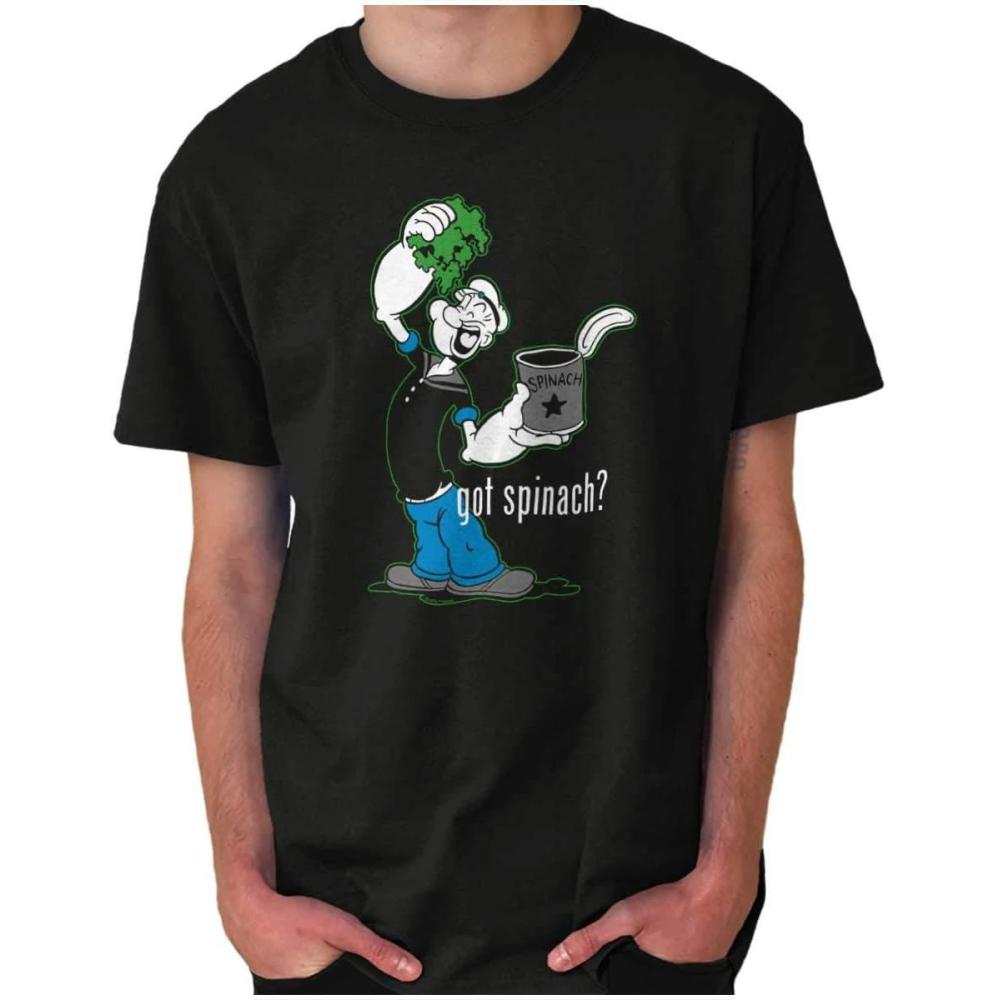 imageBrisco Brands Popeye The Sailor Man Got Spinach Graphic T Shirt Men or WomenBlack