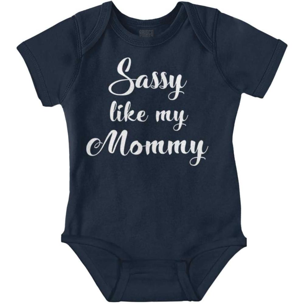 imageBrisco Brands Sassy Like Mommy Funny Daughter Baby Bodysuit Jumper GirlsNavy