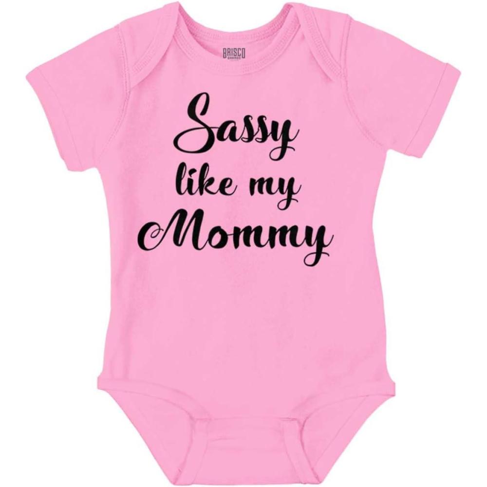 imageBrisco Brands Sassy Like Mommy Funny Daughter Baby Bodysuit Jumper GirlsPink