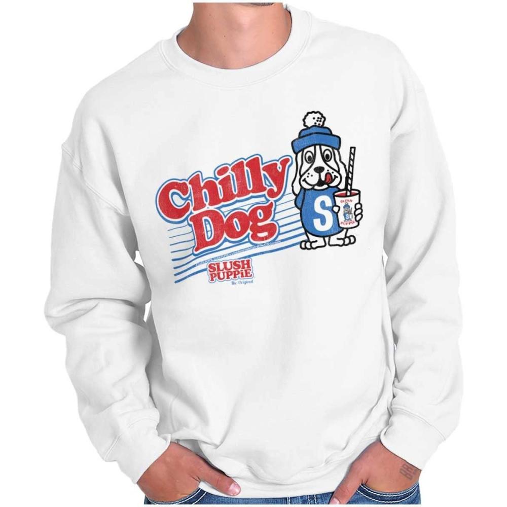 imageBrisco Brands Slush Puppie Officially Dog Logo Sweatshirt for Men or WomenWhite