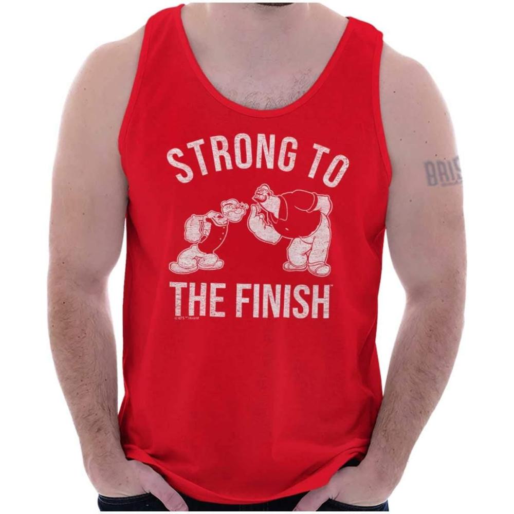 imageBrisco Brands Strong to The Finish Popeye Bluto Tank Top Sleeveless Tee MenRed
