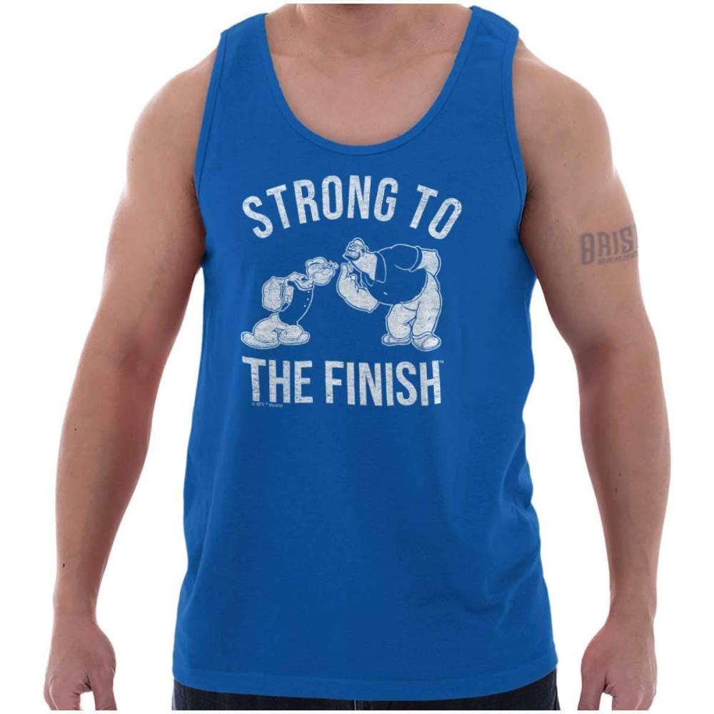 imageBrisco Brands Strong to The Finish Popeye Bluto Tank Top Sleeveless Tee MenRoyal