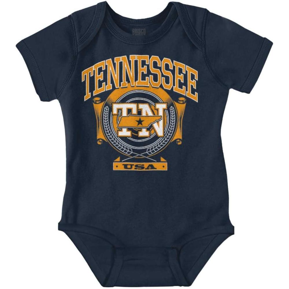 imageBrisco Brands Tennessee TN Pride Southern Hometown Baby Romper Boys or GirlsNavy