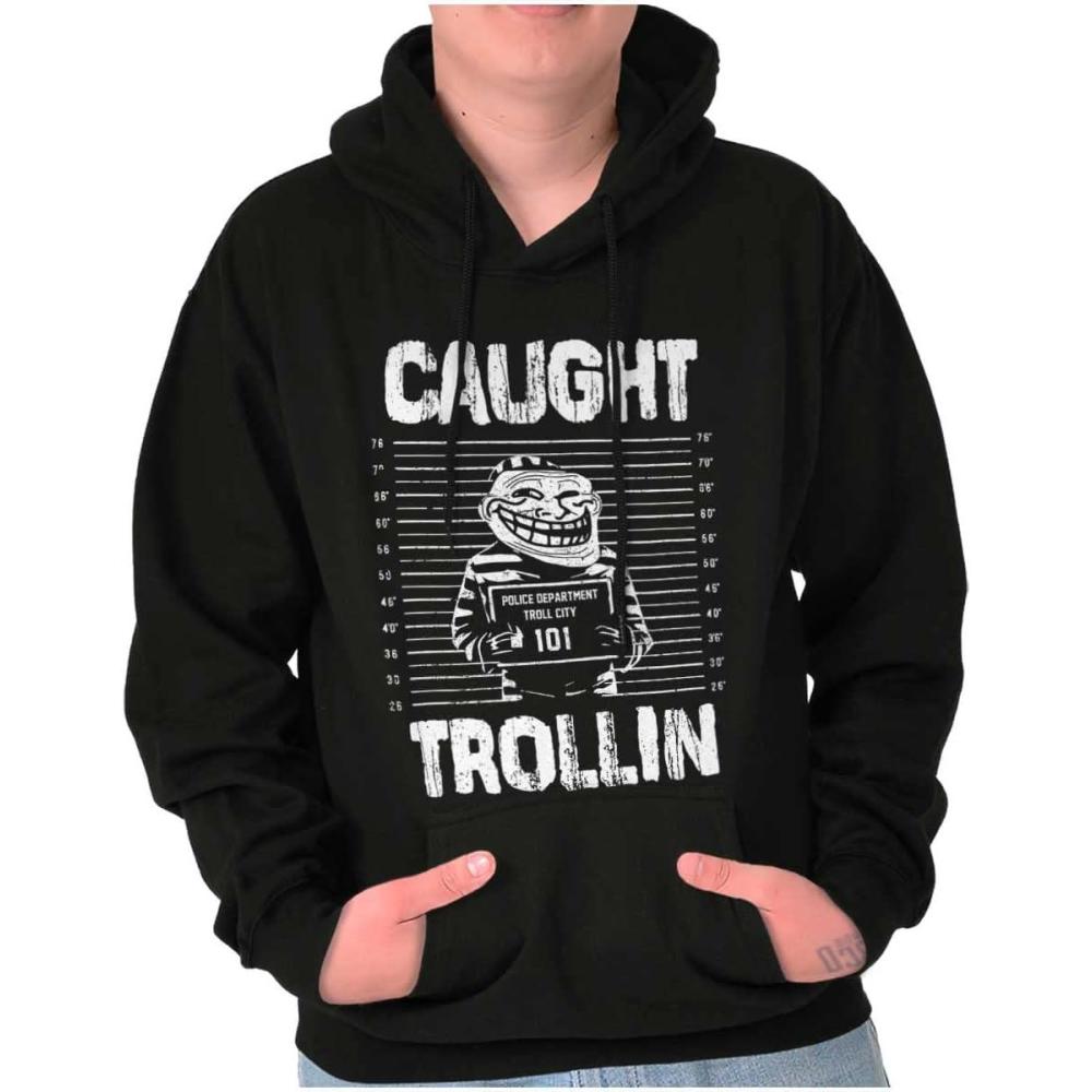 imageBrisco Brands Troll Face Trollface Internet Meme Hoodie Sweatshirt Women MenBlack