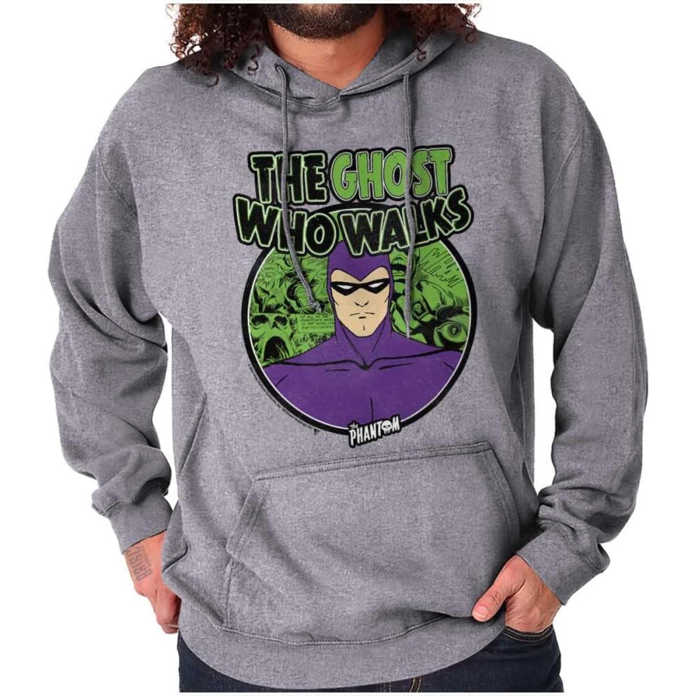 imageBrisco Brands the Phantom Ghost Who Walks Hoodie Sweatshirt Women MenSport Grey