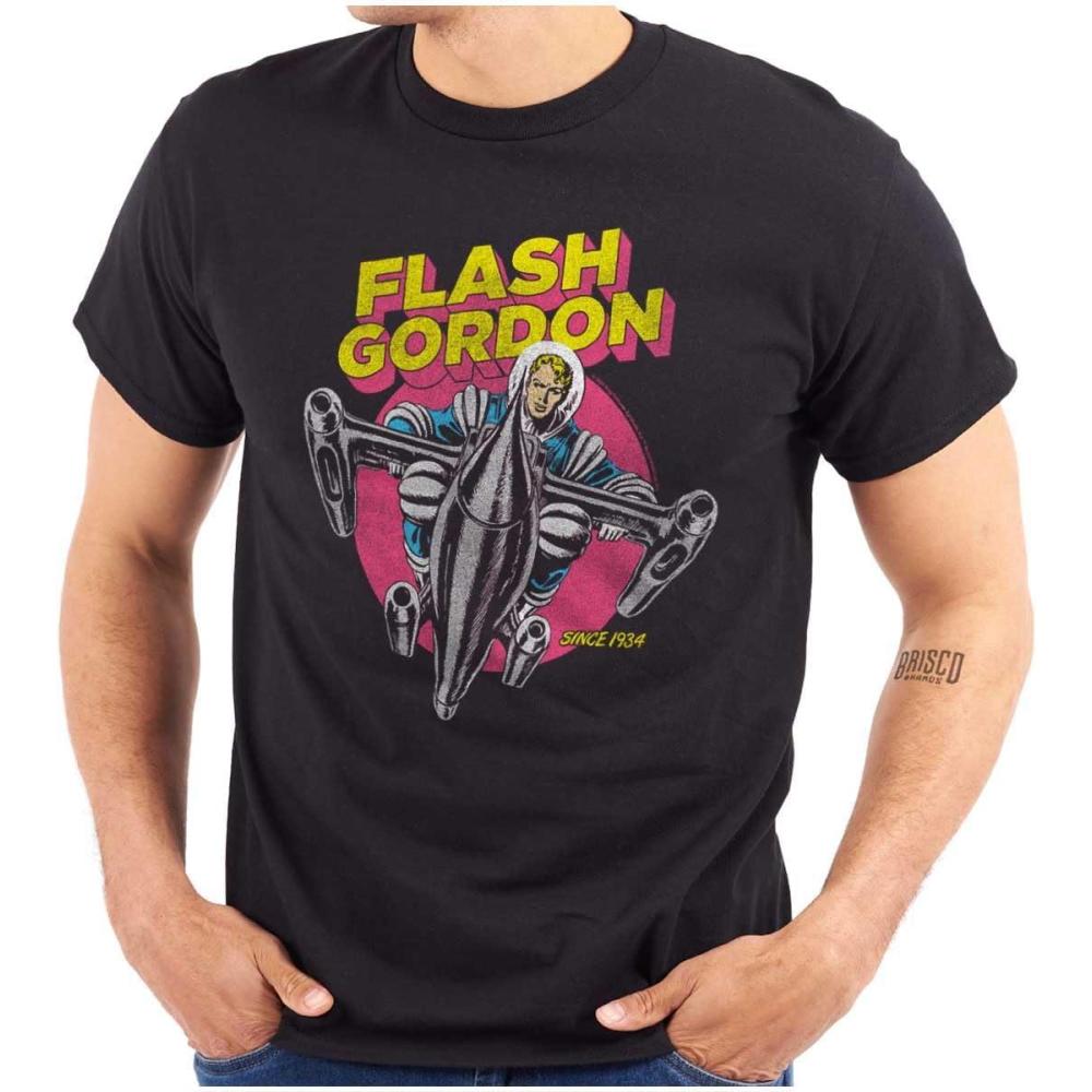 imageFlash Gordon Space Hero Vintage Comic Graphic T Shirt Men or WomenBlack