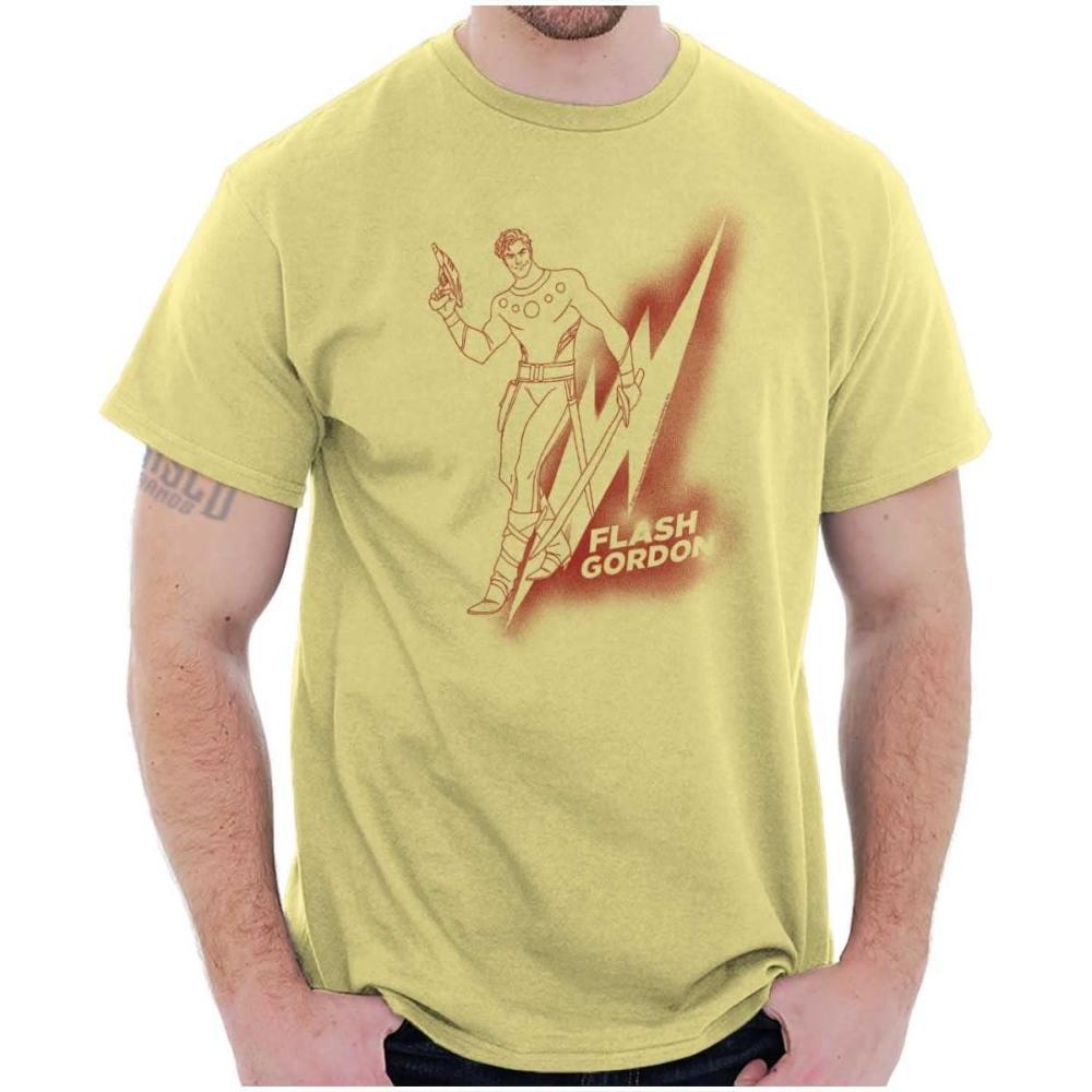 imageFlash Gordon Vintage Lightning Bolt Graphic T Shirt Men or WomenYellow Haze