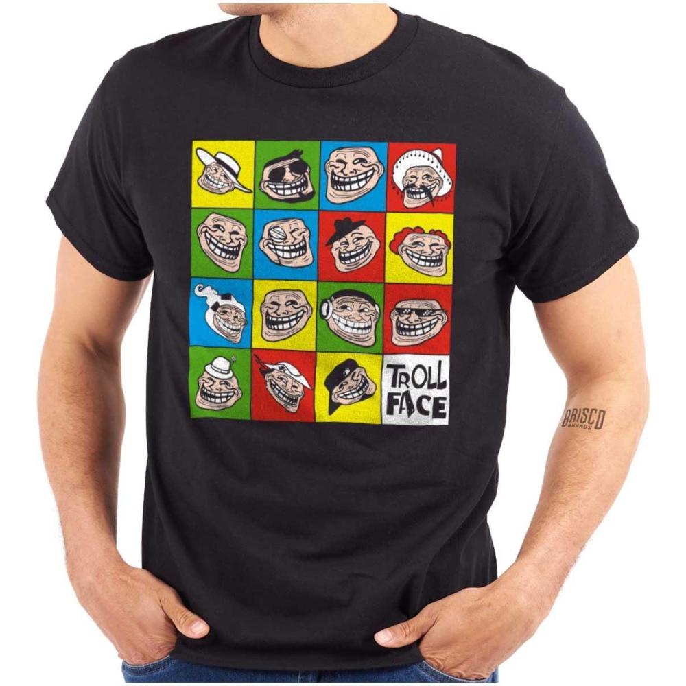 imageFunny Troll Face Internet Meme Graphic T Shirt Men or WomenBlack