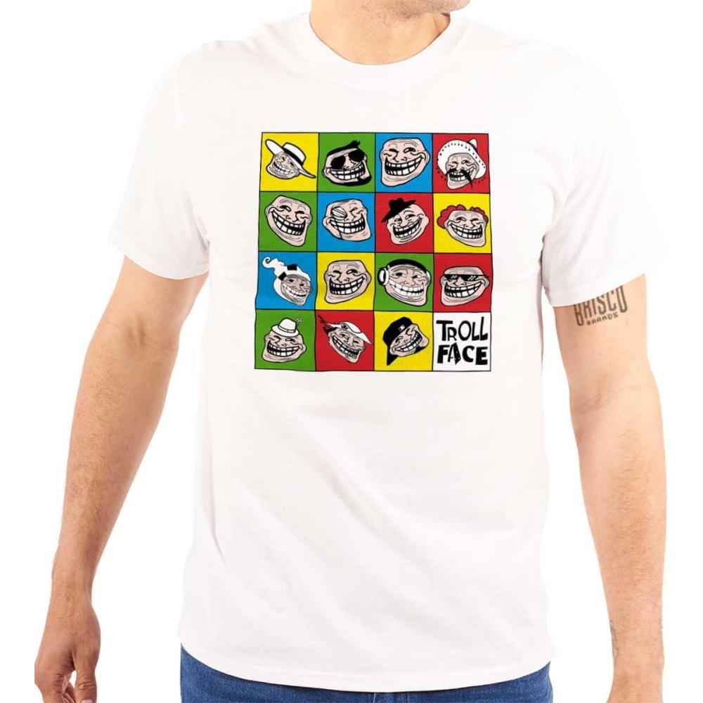 imageFunny Troll Face Internet Meme Graphic T Shirt Men or WomenWhite