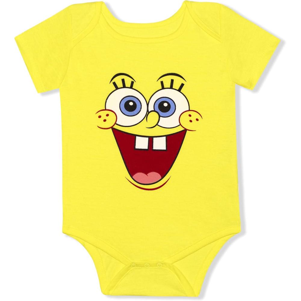 imageNickelodeon Spongebob Squarepants Short Sleeve bodysuit Babys Creeper YellowYellow