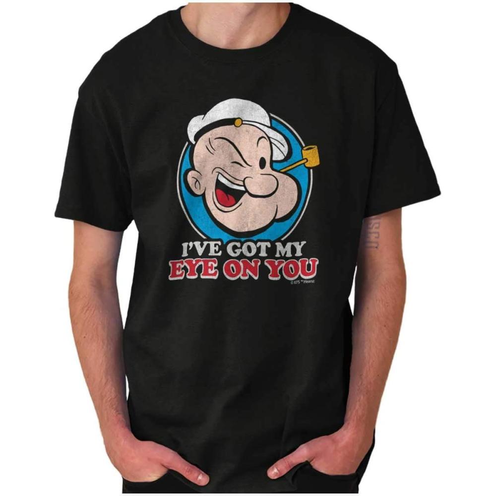 imagePopeye Ive Got My Eye On You Funny Graphic T Shirt Men or WomenBlack