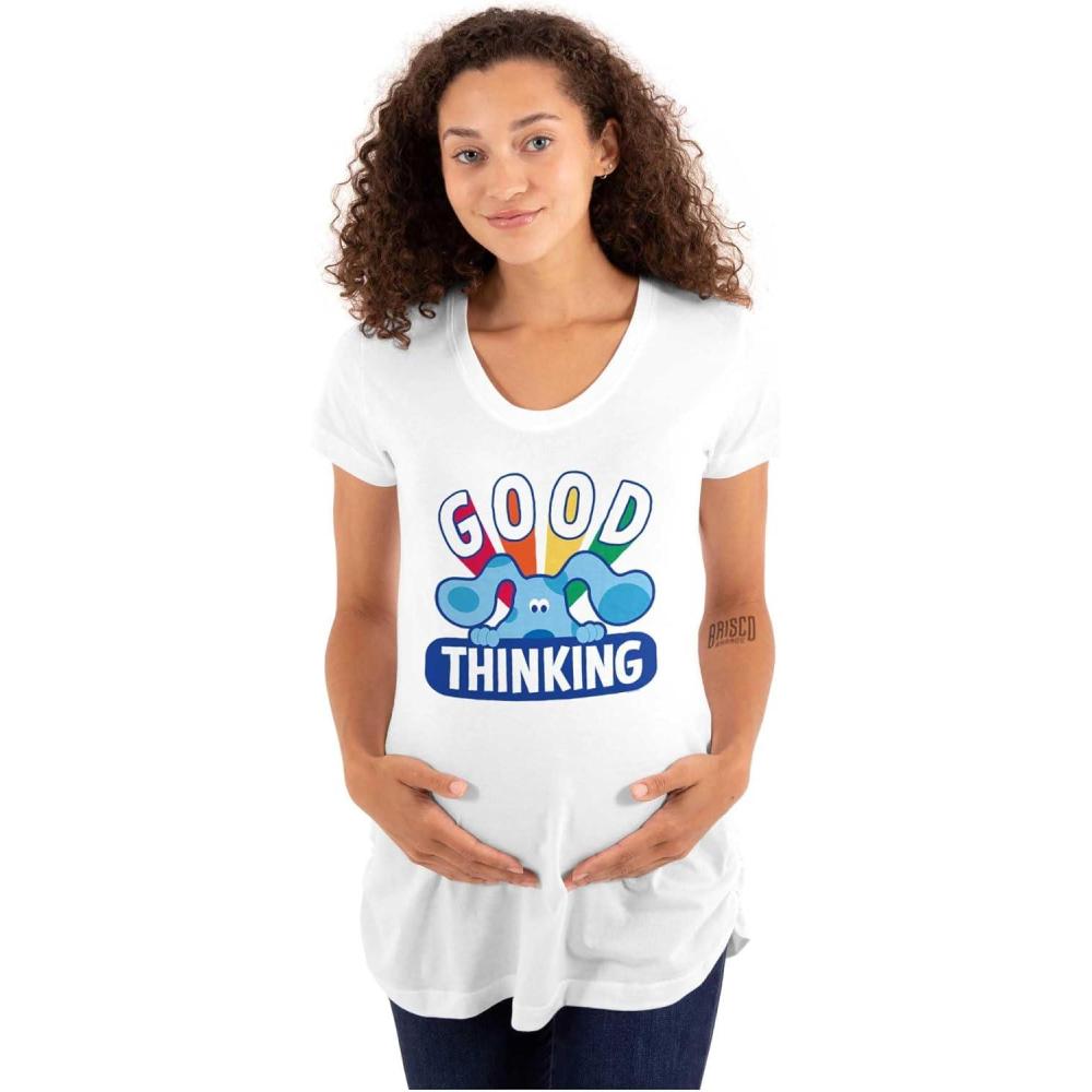 imageWomens Maternity Blues Clues Good Thinking Rainbow T Shirt Tee