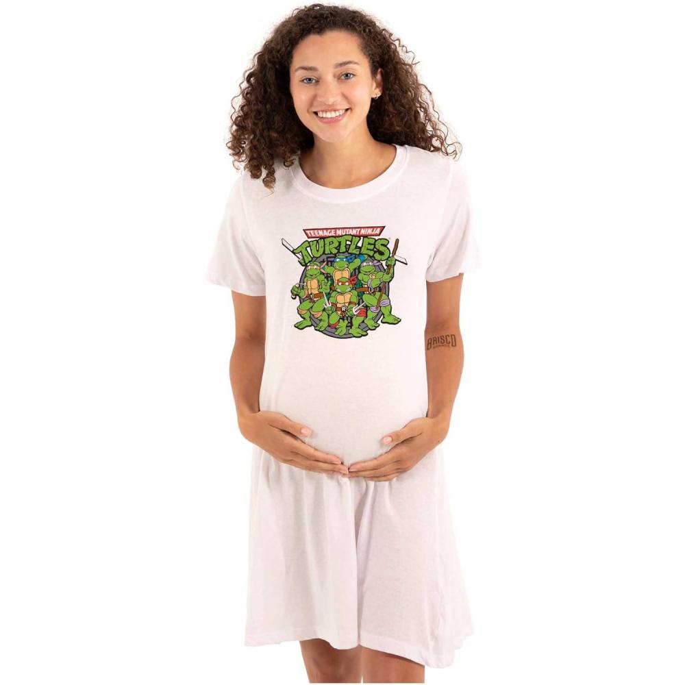 imageWomens Maternity Teenage Mutant Ninja Turtles Group Pregnancy DressWhite
