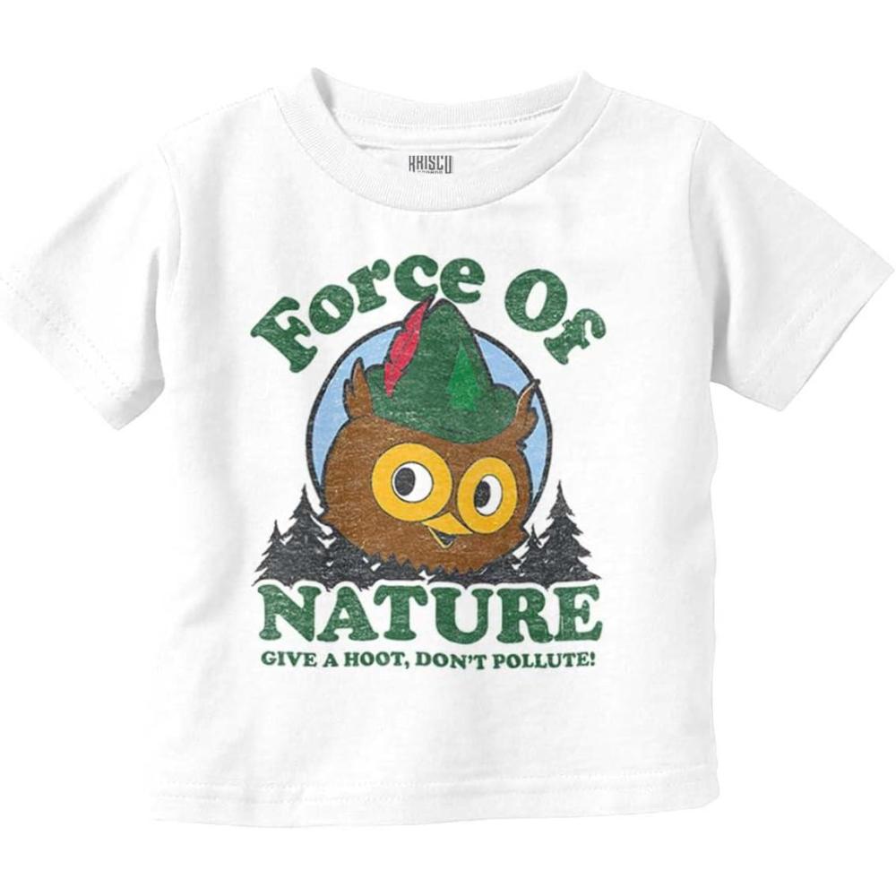 imageWoodsy Owl Give a Hoot About Nature Toddler Boy Girl T ShirtWhite