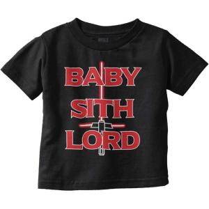 Brisco Brands Baby Space Lord Dark Galaxy Ruler Toddler Boy Girl T Shirt(Black)