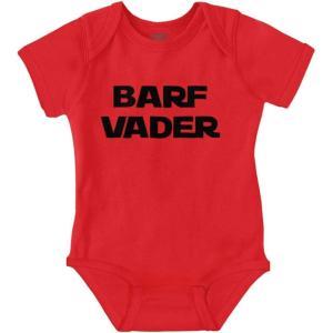 Brisco Brands Barf Dark Lord of the Universe Galaxy Baby Romper Boys or Girls(Red)
