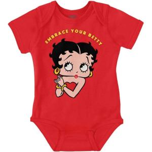Brisco Brands Betty Boop Cute Motivational Baby Bodysuit Jumper Girls(Red)