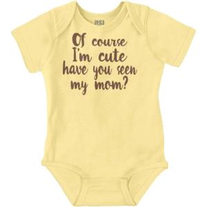 Brisco Brands Cute Like Mom New Daughter Adorable Baby Bodysuit Jumper Girls(Banana)