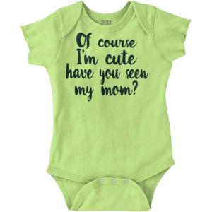Brisco Brands Cute Like Mom New Daughter Adorable Baby Bodysuit Jumper Girls(Key Lime)