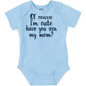 Brisco Brands Cute Like Mom New Daughter Adorable Baby Bodysuit Jumper Girls(Light Blue)