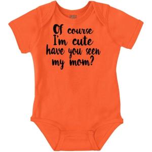 Brisco Brands Cute Like Mom New Daughter Adorable Baby Bodysuit Jumper Girls(Orange)